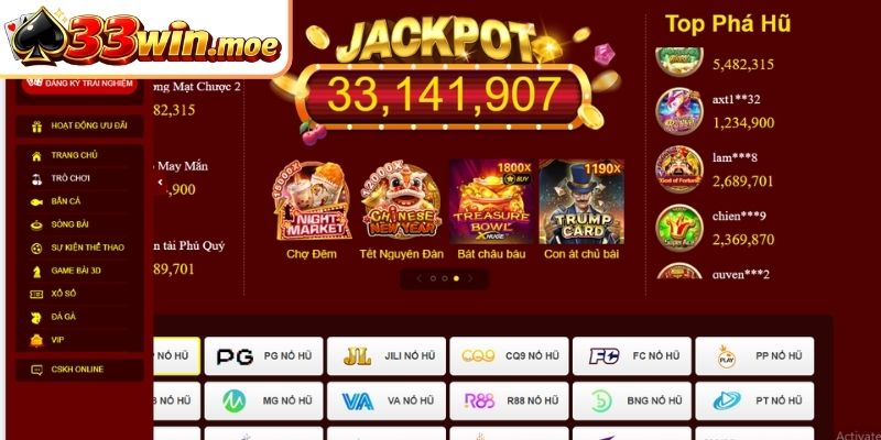 Nhà cái kết hợp với các nhà cung cấp game danh tiếng